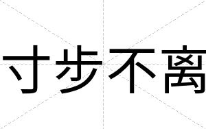 寸步不离 寸步不离