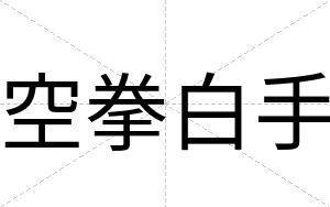 空拳白手 空拳白手