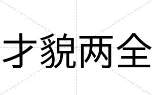 才貌两全 才貌两全