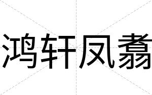 鸿轩凤翥