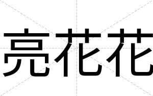 亮花花