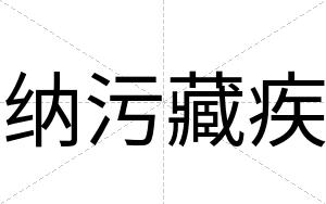 纳污藏疾