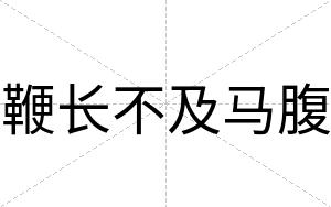 鞭长不及马腹 鞭长不及马腹
