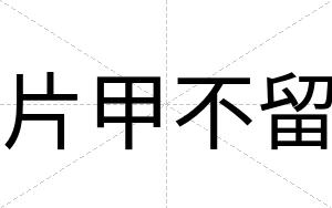 片甲不留 片甲不留