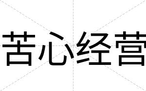 苦心经营