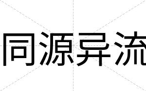 同源异流