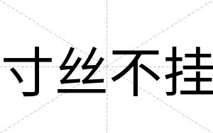 寸丝不挂 寸丝不挂
