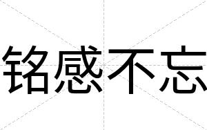 铭感不忘 铭感不忘