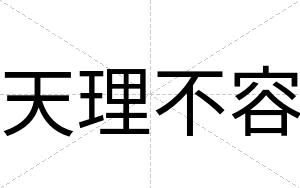 天理不容 天理不容
