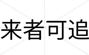 来者可追
