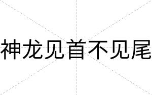 神龙见首不见尾 神龙见首不见尾