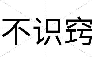 不识窍 不识窍