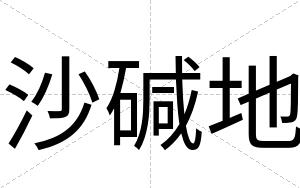 沙碱地