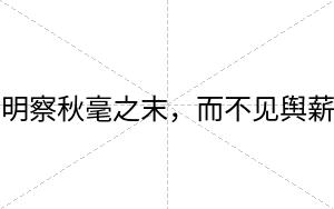 明察秋毫之末,而不见舆薪 明察秋毫之末,而不见舆薪