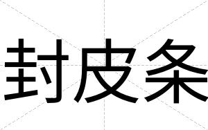 封皮条