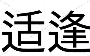 适逢