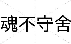 魂不守舍 魂不守舍