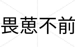 畏葸不前 畏葸不前