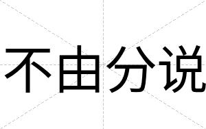 不由分说 不由分说