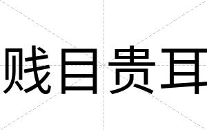 贱目贵耳
