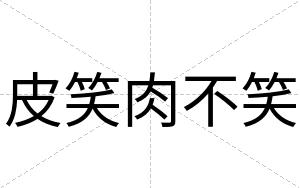 皮笑肉不笑 皮笑肉不笑