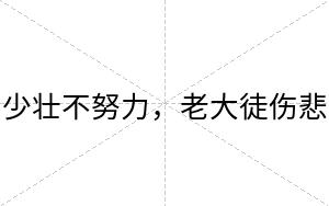 少壮不努力,老大徒伤悲 少壮不努力,老大徒伤悲