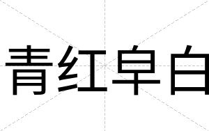 青红皁白 青红皁白