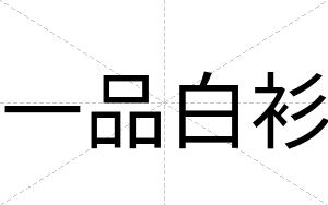 一品白衫 一品白衫