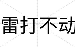 雷打不动 雷打不动