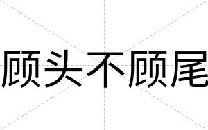 顾头不顾尾 顾头不顾尾