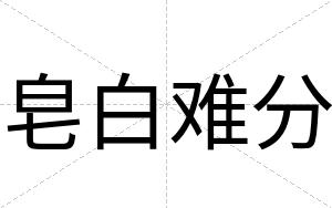 皂白难分 皂白难分
