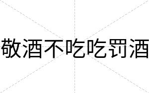 敬酒不吃吃罚酒 敬酒不吃吃罚酒