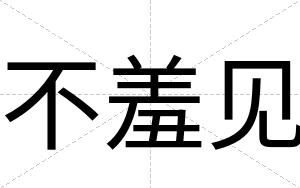 不羞见 不羞见
