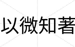 以微知著