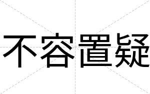 不容置疑 不容置疑