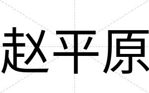 赵平原
