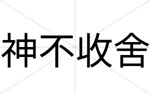 神不收舍 神不收舍