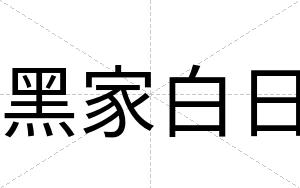 黑家白日 黑家白日