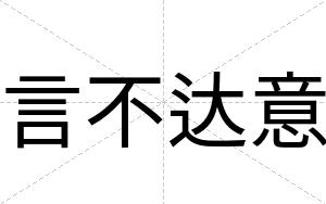 言不达意 言不达意