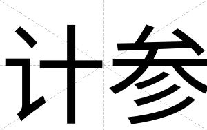 计参 计参