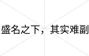 盛名之下，其实难副