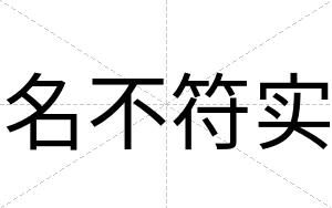 名不符实 名不符实