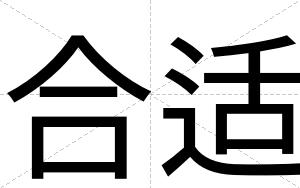 合适