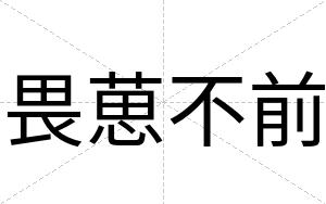 畏葸不前 畏葸不前