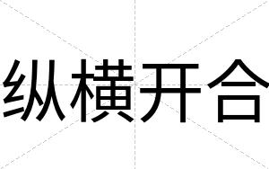纵横开合