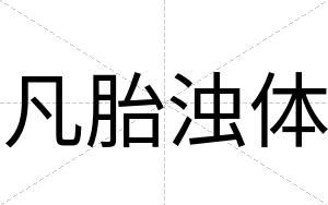 凡胎浊体