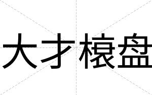 大才榱盘 大才榱盘