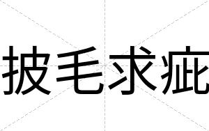披毛求疵