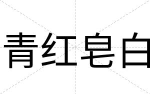 青红皂白 青红皂白