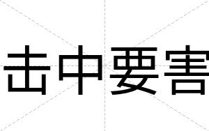 击中要害